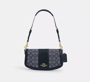 Coach Andrea Shoulder Bag Midnight Navy