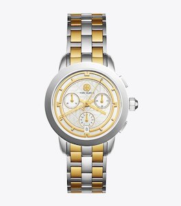 Tory Burch Two-Tone/Ivory Chronograph