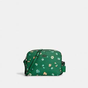 Coach Mini Camera Bag With Mystical Floral Print in Green