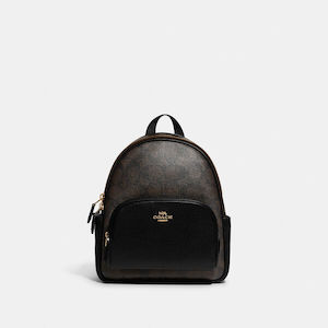 Coach Mini Court Backpack In Signature Canvas