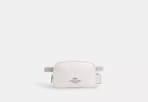 Coach Cross Body Bag Cotton White