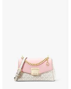 Handbag: Michael Kors Two-tone Xbody Bag Vanilla