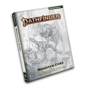 Pathfinder: Monster Core (Second Edition Remaster) - Sketch Cover by Paizo