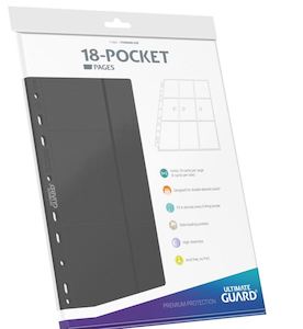 Ultimate Guard: Side-Loading Pages - 18-Pocket (Grey) - 10-Pack