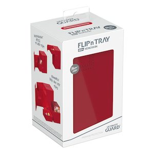 Ultimate Guard: Flip´n´Tray Deck Case (Standard Size) - 80+ XenoSkin (Monocolor Red)