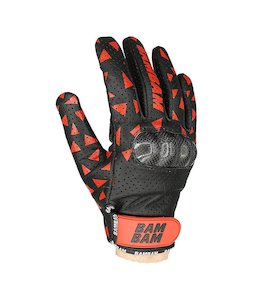 Bam Bam Leather Gloves Black/Red