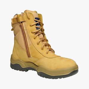 Side Zips: MONGREL - Lace Up Zip Sider 8" Safety Boot - Wheat