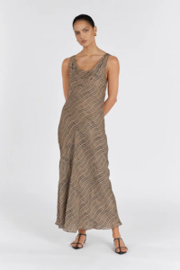 Clair Choc Cowl Neck Maxi Dress