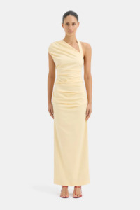 Giacomo Gathered Gown Butter