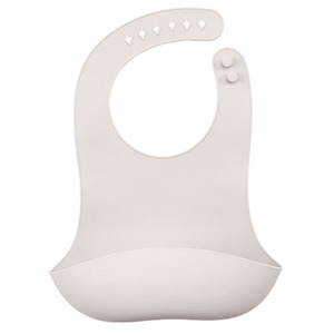 Waterproof Silicone Feeding Bib - White