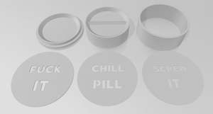 CD Pill Puck Stencil Set, Plunger Bath Bomb Mould