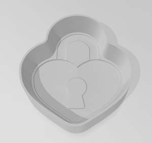 Bath Bomb Moulds 1 Piece: Heart Lock Bath Bomb Mould