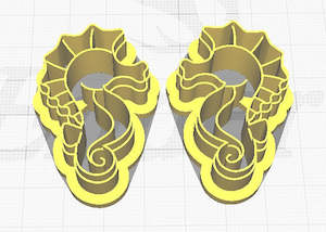 FC Seahorses (Pair) Polymer Clay Cutters