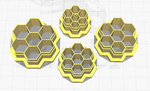 Summer 2022 Collection: FC Honeycomb Flower Polymer Clay Cutters