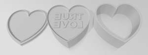 True Love Heart Plunger Bath Bomb Mould