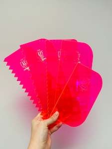 Fluro Pink Cake Scrapers - ALL