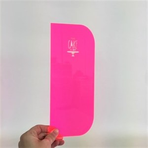 Fluro Pink Cake Scraper - Large straight