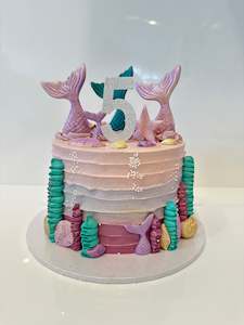 Purple Ombre Mermaid Cake