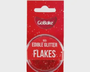 Cake: GoBake Edible Glitter Flakes - Red