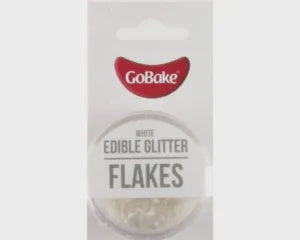 Cake: GoBake Edible Glitter Flakes - White