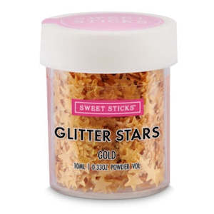 Sweet Sticks Edible Glitter Stars - Gold