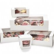 Cake: 10" Window Cupcake Boxes - Fits Cupcake Insert #12- Individual