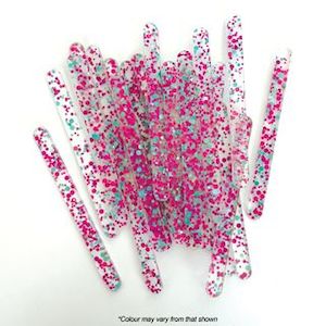 Clear Confetti Cakesicle Sticks