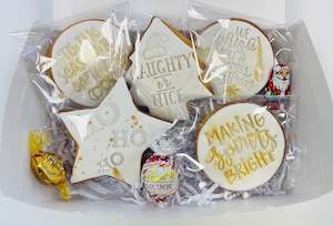 Christmas Cookie Gift Box - White & Gold