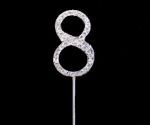 Diamante Number 8 4.5cm