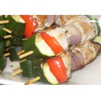 Chargrilled Vegetable and Chicken Kebabs