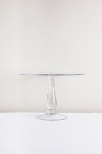 French Country Glass Pedestal Stand