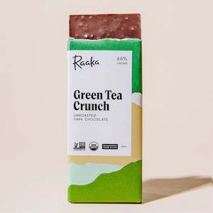 Chocolate: Raaka Chocolate Green Tea Crunch 66%