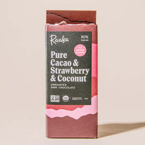 Chocolate: Raaka Chocolate Strawberry & Coconut 80%