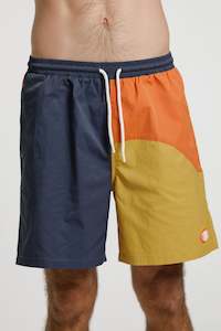 THING THING Wavy Shorts Slate/Orange/Yellow