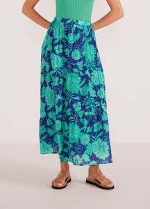 MINK PINK Connie Tiered Midi Skirt