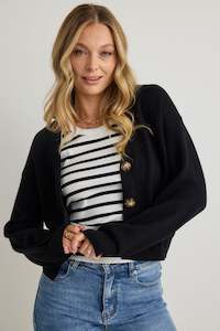 Ivy Jack: IVY+JACK Agatha Cardigan Black