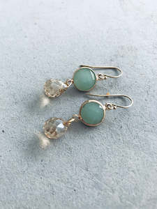 TWIGG JEWELLERY Sage Droplet Earrings