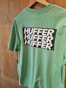 HUFFER Block Stacked Tee 220 Lichen Green