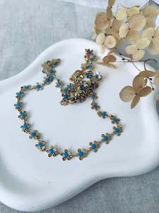 TWIGG JEWELLERY Blue Bell Flower Necklace