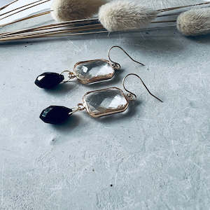 TWIGG JEWELLERY Jarjar Crystal Earrings Black