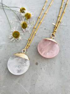 Twigg Jewellery: TWIGG JEWELLERY Rose Quartz Eclipse Necklace