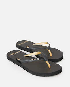 Rip Curl Womens Premium Surf Bloom Jandal Black/Gold