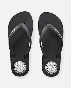 Rip Curl Men's Icons of Surf Bloom Open Toe Jandal Black