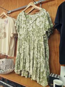 Billabong Off Tropic Tiered Dress Avocado