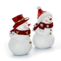 Pair of Red Snowmen