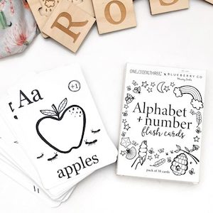 Blueberry Co – Alphabet and Number Flash Cards