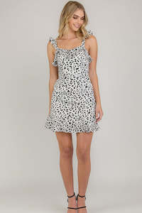 Clothing accessory: Leopard Print Mini Dress