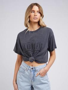 NY CITY TEE  - Washed Black