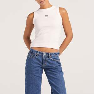 Clothing accessory: Essential Rib Recycled Cotton Tank - Timeless White