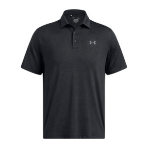 2024 Under Armour Men's Playoff Polo 3.0 Print - Black/Anthracite/Anthracite